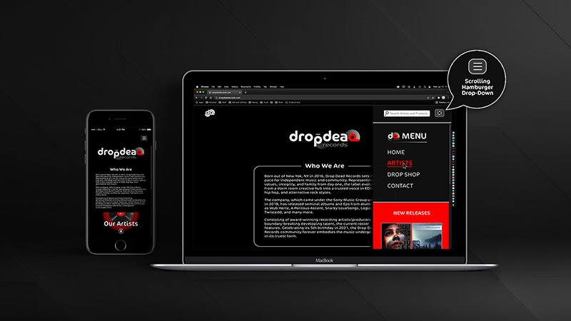 dropdeadrecordswebsitedesign